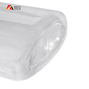 Empty PET plastic bottle for mouthwash packaging with screw cap