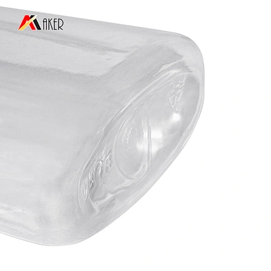 Empty PET plastic bottle for mouthwash packaging with screw cap