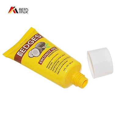 Wholesale yellow 30ml round plastic hand cream tube packaging with screw cap