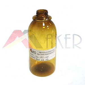 China manufacturer amber round 750ml PET plastic shampoo bottle with lotion pump