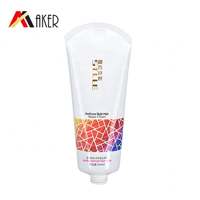 Wholesale 260ml white color round cosmetic hand cream tube packaging with flip cap