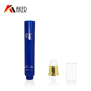 Wholesale 20ml round luxury soft cosmetic plastic tube packaging for eye cream with cream pump