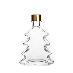 Hot Sell Luxury Packaging 200ml Empty Reed Diffuser Glass Bottle With Gold Cap