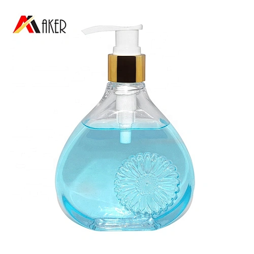 Trendy Ball Shape PETG 300ml Plastic Hand Wash Empty Bottle Packaging With Aluminium Golden Pump