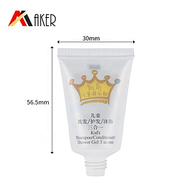 Custom 30ml plastic LDPE  round frosted transparent empty body lotion skincare tube packaging