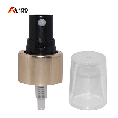 24/410 Plastic Spray Bottle Fine Mist Sprayer with Luxury Gold Aluminum Covered