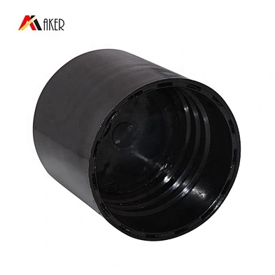 Custom Eco Friendly  28/410 PP Purple and Black Plastic Disc Top Spice Cap for Cosmetic Bottle