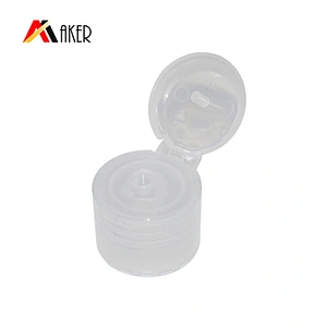 Hot selling semi-transparent 22mm plastic bottle screw cap round PP flip top cap wholesale