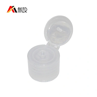 Hot selling semi-transparent 22mm plastic bottle screw cap round PP flip top cap wholesale