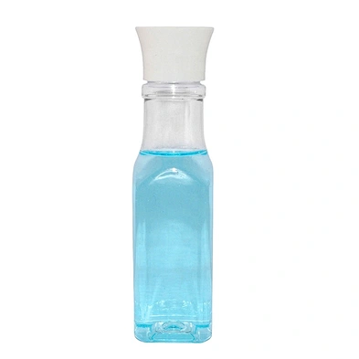 Wholesale 150ml clear square PET cosmetic toner bottle body lotion bottle packaging with plastic screw lid and inner plug