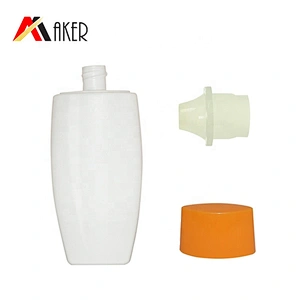 Wholesale 50ml oval cosmetic plastic PE suncream lotion squeeze bottle packaging with screw cap