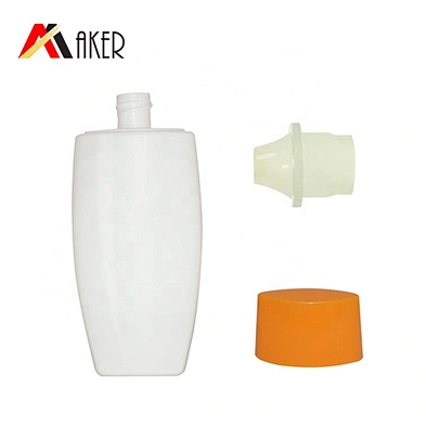 Wholesale 50ml oval cosmetic plastic PE suncream lotion squeeze bottle packaging with screw cap