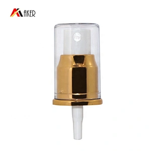 Luxury Gold aluminum cover 20/415 cosmetic Mist Sprayer with full cover cap
