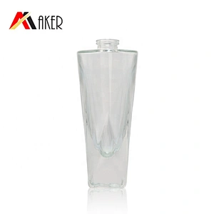 Factory wholesale 30ml clear empty crystal perfume glass bottle packaging with gold aluminum mist sprayer and acrylic cap