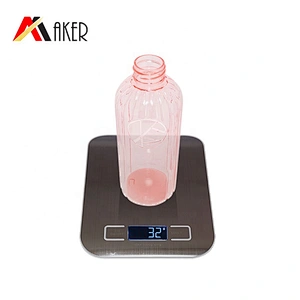2019 Newest luxury design 350ml semi transparent pink plastic cosmetic pet bottle with pump