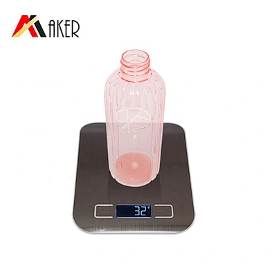 2019 Newest luxury design 350ml semi transparent pink plastic cosmetic pet bottle with pump