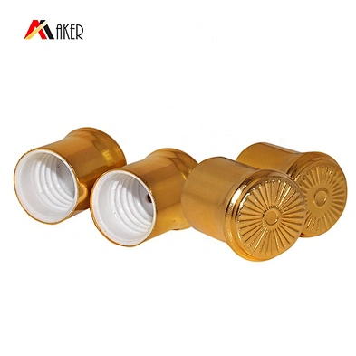 Wholesale factory clear 10ml octagonal essential oil glass bottle with gold aluminum covered screw cap