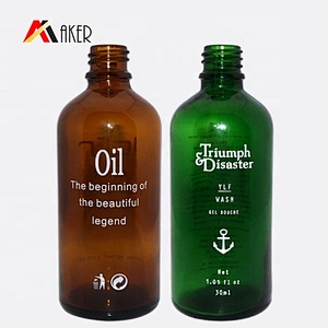 Wholesale 3 oz 100ml amber liquid glass dropper bottle with cap