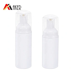 2019 Newest custom design empty PET white 50ml foam pump bottle with covered cap
