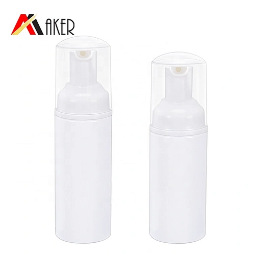 2019 Newest custom design empty PET white 50ml foam pump bottle with covered cap