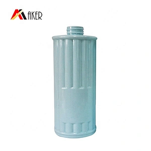Custom blue 750ml empty cylinder pet plastic shampoo bottle