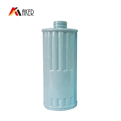 Custom blue 750ml empty cylinder pet plastic shampoo bottle