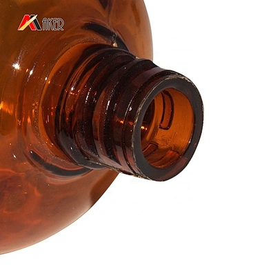 Factory price 90ml round amber PETG plastic massage essential oil bottle with black pp screw cap