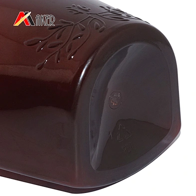 Best design 800ml semi transparent brown PET plastic eco friendly shampoo bottle with lotion pump