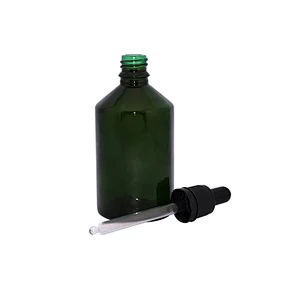 Slant shoulder round empty 60ml 100ml glass mist sprayer serum bottle with all metal pump