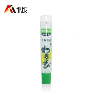 Food grade packaging 30ml soft plastic tube for wasabi with screw cap
