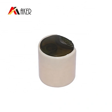 Beige color round 20mm plastic disc top cap for bottle