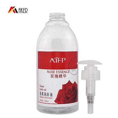 New household clear 750ml eco friendly PET plastic shampoo shower gel lotion pump bottle
