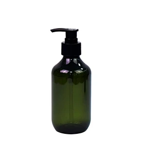 in stock dark green 300mll plastic pet hand sanitizer lotion pump bottle personal care shampoo plastic bottle