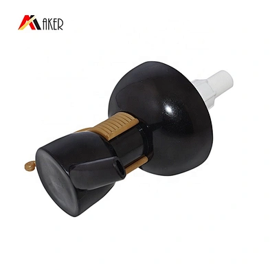 New design 24/410 black clip lock lotion pump with yellow clip for cosmetic lotion bottle