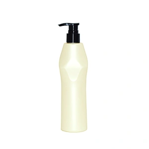 300 ml milk plastic hdpe shampoo body lotion bottle with black 24/410 lotion pump