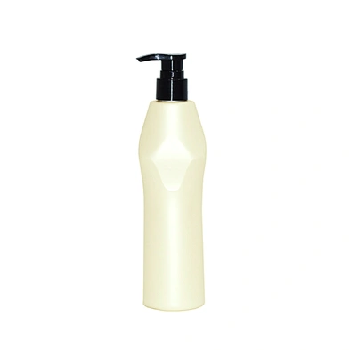 300 ml milk plastic hdpe shampoo body lotion bottle with black 24/410 lotion pump
