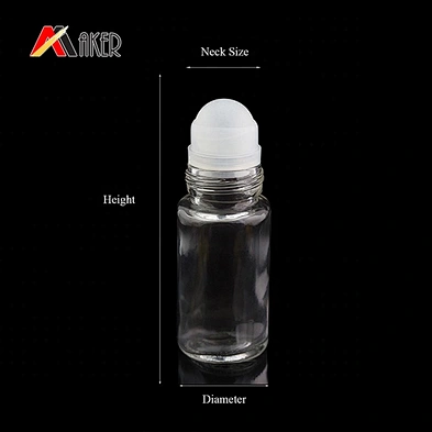 10ml 20ml 50ml round shape roll on sealing type bottle clear glass roller bottle wholesale