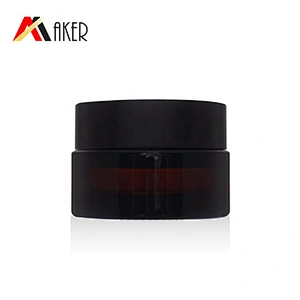 Factory price skin care 20ml amber cosmetic cream glass jar