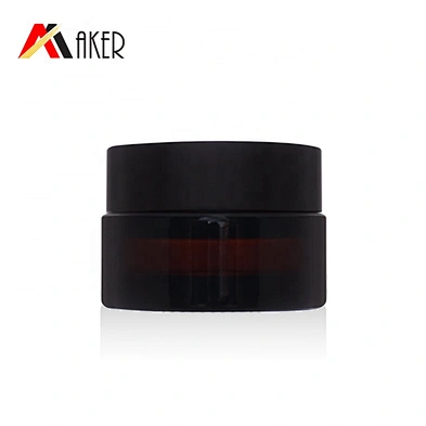 Factory price skin care 20ml amber cosmetic cream glass jar