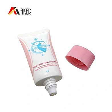Factory supply 60ml oval LDPE plastic cosmetic skin care body cream hand cream tube packaging with screw cap