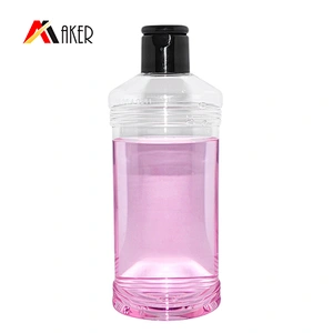 Custom 200ml clear Transparent Cosmetic Empty PET Plastic Shampoo Bottle with Flip Top Cap