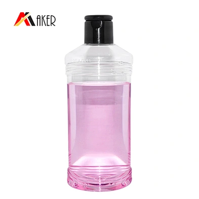 Custom 200ml clear Transparent Cosmetic Empty PET Plastic Shampoo Bottle with Flip Top Cap