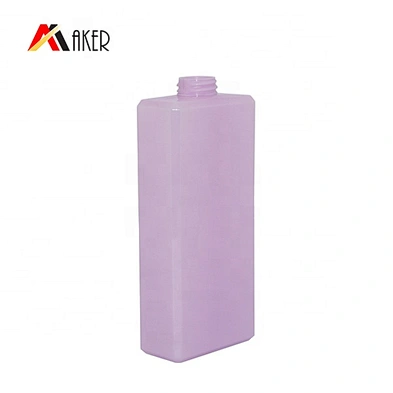Customized color 500ml square PETG plastic shampoo bottle with lotion pump