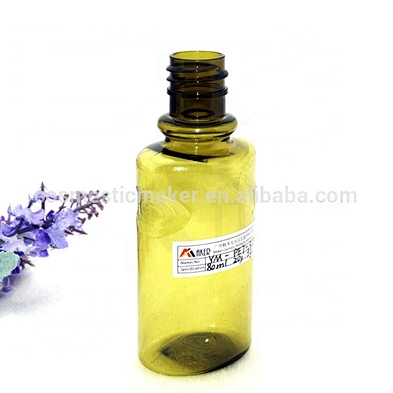 Custom Small Size 80ml Green PET Plastic Portable Travel Shampoo Bottle with Caps