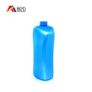 factory wholesale unique shape blue empty 1000ml PET plastic shampoo bottle with lotion pump