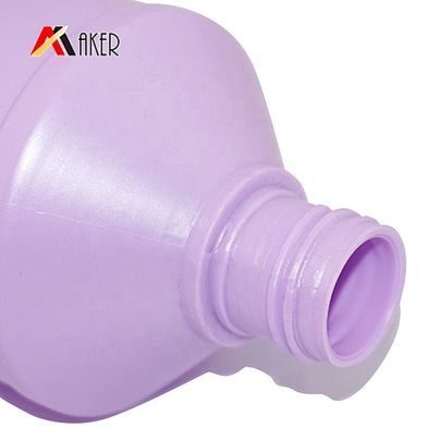 wholesale 750ml purple round PE plastic dishwashing detergent bottle with flip top cap
