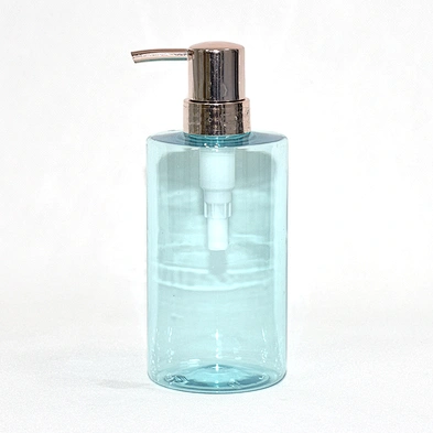 500ml empty round PET clear plastic handwash bottle sanitizer bottle shampoo lotion bottles with lotion pump