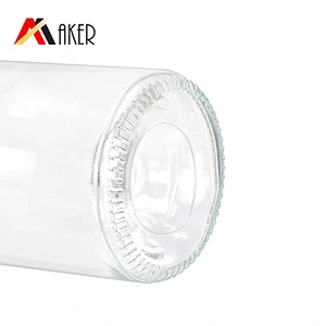 New item empty round 750ml clear vodka whisky brandy glass liquor bottle with aluminum cap