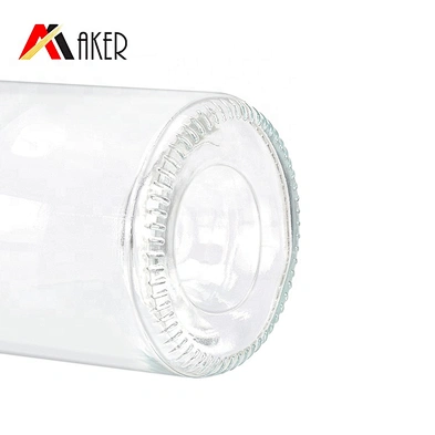 New item empty round 750ml clear vodka whisky brandy glass liquor bottle with aluminum cap