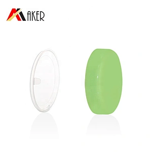 Factory wholesale 20g green PP plastic cosmetic face cream jar packaging with plastic screw lid and clear inner cap